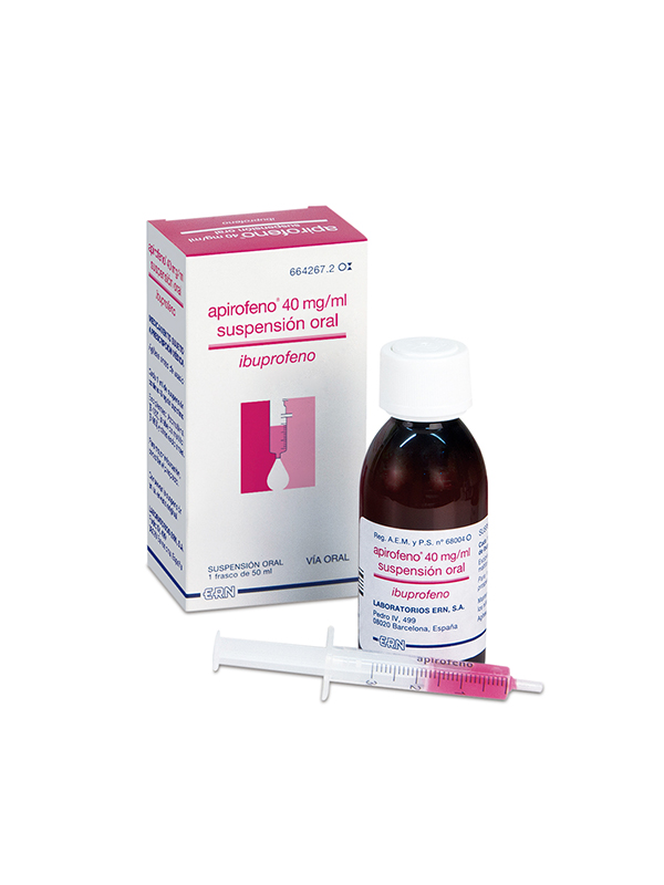 ERN Apirofeno 40 mg/ml suspensión oral 50ml   Fiebre y dolor