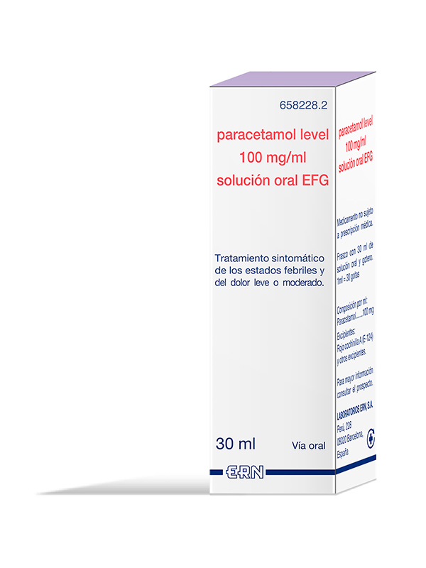 ERN Paracetamol Level 100 mg/ml solución oral 30ml   Fiebre y dolor