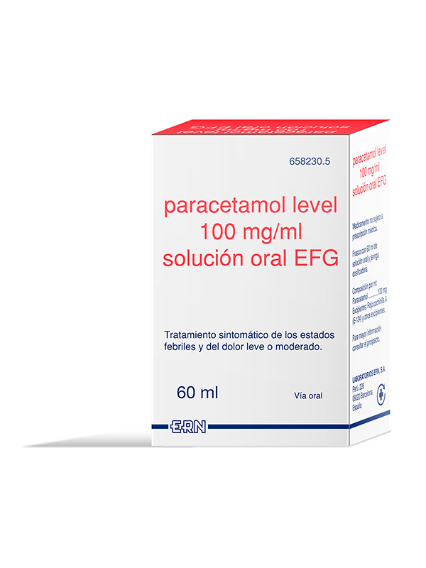 ERN Paracetamol Level 100 mg/ml solución oral 60ml   Fiebre y dolor